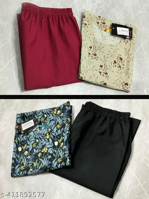 Printed crepe Kurta set combo for women, 2 pieces, Indian-style, versatile daily wear