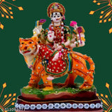 Durga Maa Poly Resin Statue, 9cm x 15cm x 21cm, Indian Goddess Durga Idol for Home