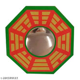 Multicolor wood Feng Shui Chinese Convex Bagua Pa KUA Mirror for positive energy, wall/door decor for protection (1616 cm/65 Inch figurines)