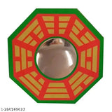 Multicolor wood Feng Shui Chinese Convex Bagua Pa KUA Mirror for positive energy, wall/door decor for protection (1616 cm/65 Inch figurines)