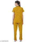 Cotton Sevnix women's solid nightsuit set - short-sleeved pyjamas in sizes M, L, XL