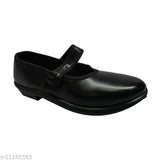 Black striped multipack school shoes for kids by Ajanta (India) - Lycra sole with PVC material