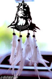 Acrylic feather Dream Catcher Lord Mahadev, handmade Indian art for positive vibes & car hanging (Pack 1)