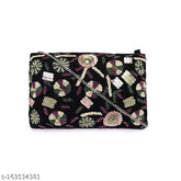 Embroidered net beaded sling for women and girls, free size, trendy accessory from ASTRID, India