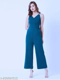 Stylish XL party jumpsuit, solid polyester in imported Valentino fabric, sleeveless and super stylish from KUDIYO