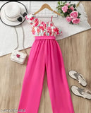 Pink Lycra DJ JAMPSUIT with short sleeves and printed net pattern, women's dancewear, India-made