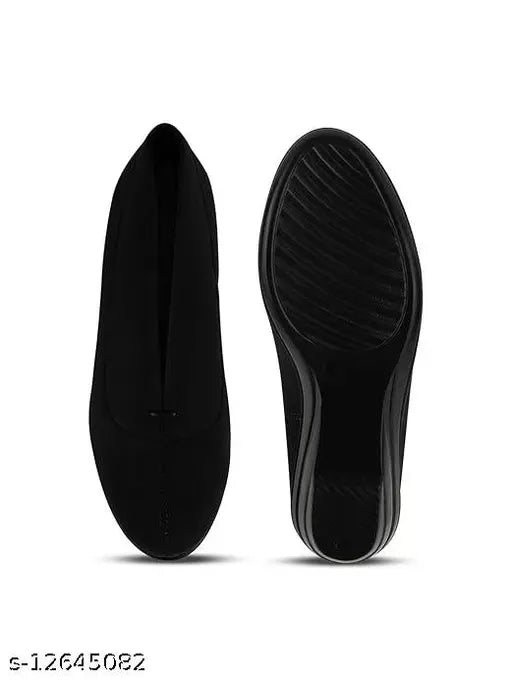 Synthetic solid ballerina flats, women's formal office shoes - India