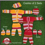 Soft striped wool baby sets combo (6M-4M), 2 pack for gentle skin
