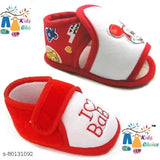 Canvas kids shoes with anti-slip sole, 3-12 months combo. Printed net & slip-on design, ideal for infants