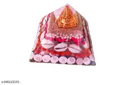Crystal Maha Laxmi Pyramid, poly resin Vastu/Fengshui item for spiritual & material wealth, India-origin