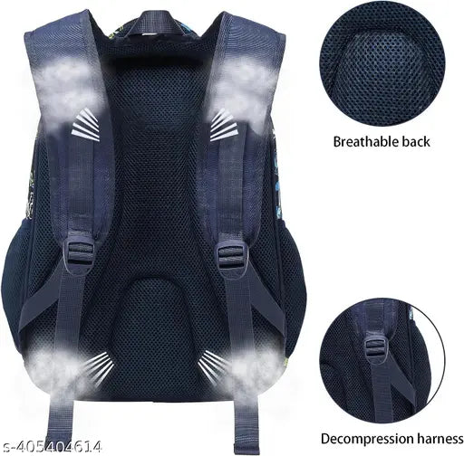 Waterproof polyester school backpack (26L), featuring pencil stationery pouch, perfect for students on-the-go