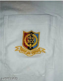 Printed cotton-linen NCC uniform short-sleeve shirt for boys/men, Indian origin