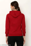 Solid fleece winter jacket for women, long-sleeved, solid design in stylish fitness wear from SS Fashion. Made in India