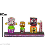 Wooden Jagannath Idol: Critical Analysis, Indian handcrafted religious sculpture (18cm x 8cm x 3.5cm)