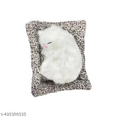 Multicolor plush cat toy with sound, soft sleeping cat simulation stuffed animal doll - unisex, suitable for home decoration and car ornaments, size 6-9.9 inches, ideal gift for various occasions, origin India