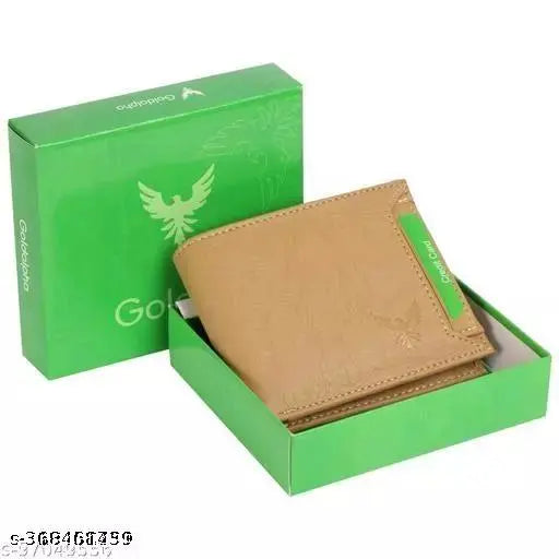 Black PU leather wallet for men, features 5 compartments, ideal for travel or formal occasions. Designer accessory for men's essentials