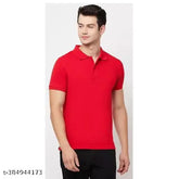 Cotton blend short sleeve t-shirt in multiple colors and sizes, carefully stitched for comfort and quality. Matty fabric, formal collar with pocket, suitable for all occasions. Made in India