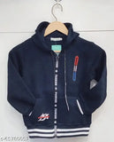 Woolen hoodie for boys (4yrs-9yrs), solid pattern, comfortable and stylish kids wear, India origin