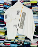 Casual polycotton t-shirt "Matty" with short sleeves, printed design. Size M (38in chest, 27in length), made in India