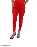 Cotton pencil jeggings for women, solid style and stretchable comfort, size 40 or 42, made in India
