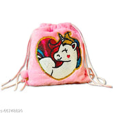 Multicolor Unicorn drawstring backpack, soft fabric, free size, self-designed pattern, great for ladies, girls & kids