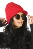 Woolen cap, fur pattern, fashionable women's hat from Sarvagny Clothing - versatile for casual, party, or other occasions. Made in India