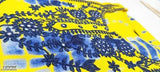 Yellow embroidered Rayon Straight Tie, three-quarter sleeves, dyed/washed combo. Large size Indian kurti with affordable pricing." (124 characters)