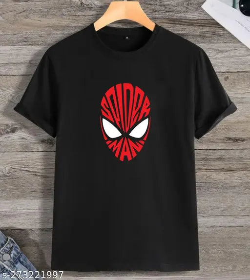 Black Spider-Man graphic tee, premium quality cotton, Hollywood Comics Art, popular No Way Home design