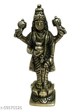 Ashtadhaatu brass Dhanvantri idol statue for Dhanteras and home temple, traditional Hindu medical deity figurine on display