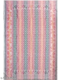 Multicolor pack of 5 Terry Retail's Original Solapur Chaddar Single Bed Cotton Blankets, floral patterned flat sheets for mild winter adult use, made in India (600 thread count)