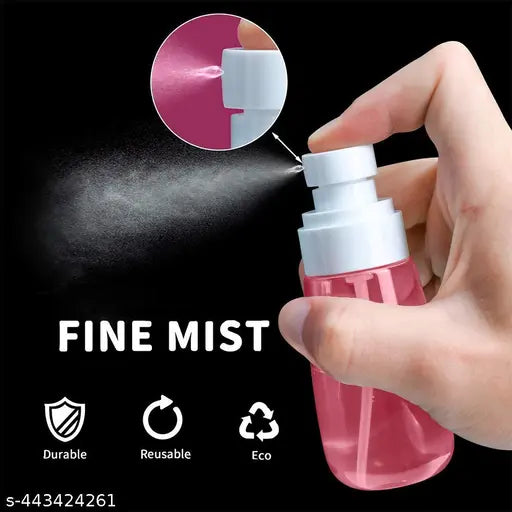Multicolor travel-size PETG spray bottles (100ml), leak-proof, fine mist for essential oils, cosmetic use, multi-purpose (hair spray, skincare, perfumes)