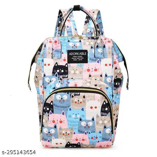 Polyester net Lil Sprouts Baby On Board Series bag with waterproof pocket diaper bag, large capacity for baby essentials and bottle organizer