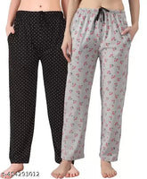Charcoal printed cotton blend maxi pyjama set for women, comfortable lounge wear with stylish pockets