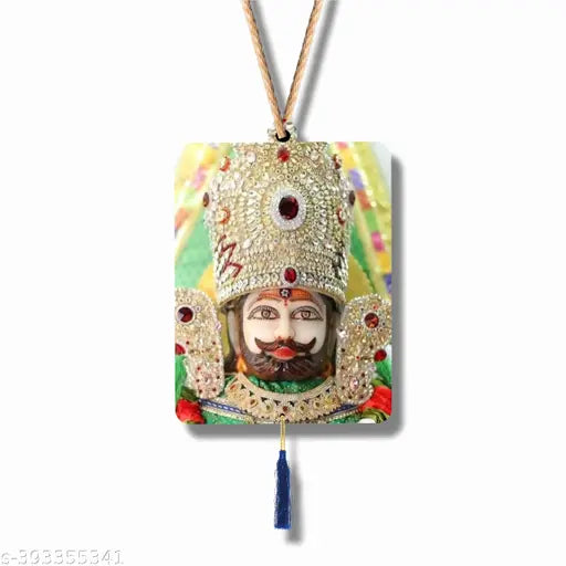 Indian handcrafted Khatu shyam ji car dashboard decorative showpiece for religious car décor