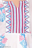 White Kids Printed Salwar Suit Set on Plazo Trend, Rayon and Poly Chiffon fabric, Indian ethnic wear for 4-5 years to 12-13 years old kids