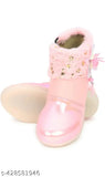 Embellished net kids boots in patent leather, ideal for boys aged 12-10 years, India origin