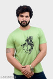 Green cotton blend Hulk half sleeve T-shirt, short sleeves, printed net design for men's regular fit clothing