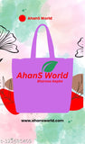 Brown fabric net jute tote bag set with 2 compartments, 11 inches tall, eco-friendly for lunch box water bottle, by AHANS WORLD