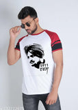 Printed polycotton Sidhu Moosewala t-shirt, round neck, short sleeves, comfortable clothing, weekend wear