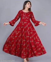 Maroon rayon kurti jaal print, three-quarter sleeve, printed combo for casual events and kitty parties. Sanganeri style, trendy fashion, ideal for outings & weekends. Size varies: M (38in bust, 46in length), L (40in bust, 46in length), XL (42in bust, 46in length), XXL (44in bust, 46in length). Made in India