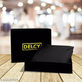 Men's and boys bi-fold artificial leather wallet, solid faux leather with 5 compartments, free size (12cm x 4cm), made in India