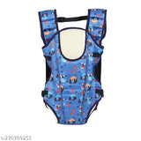 Blue plastic baby carrier bag, adjustable sling kangaroo design for infant child and mother travel - 0 to 2 year, ideal for daily wear