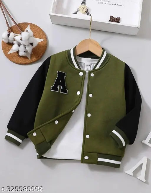 Modern velvet boys jacket with long sleeves and printed pattern, perfect for 1-2 years old in a comfy fit. Made in India