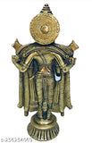 Handcrafted brass Balaji idol, intricate Kuber Handicrafts figurine from India