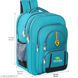 Blue polyester net unisex school bag combo with Tiffin & stationery, suitable for 5-10 class students (Free Size)