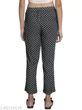 Rayon monochrome printed maxi-length pyjama, geometric print, comfortable for all ages