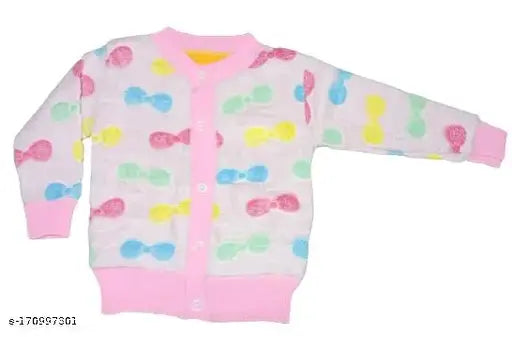 Wool printed net newborn baby sweater, long sleeves for winter wear in various sizes from 0-24 months