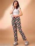 Rayon printed maxi pyjama combo pack for women, features back pockets, Indian-made sleepwear with elastic waistband and drawstring closure