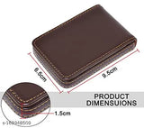 Solid PU business card holder, holds up to 15 cards, perfect for men & women