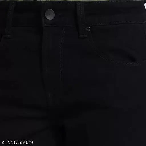 Black denim skinny-fit jeans for men by MARKVIEW - Comfortable and stylish, perfect fit size 28/30/32